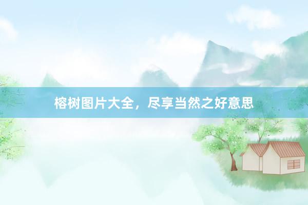 榕树图片大全，尽享当然之好意思